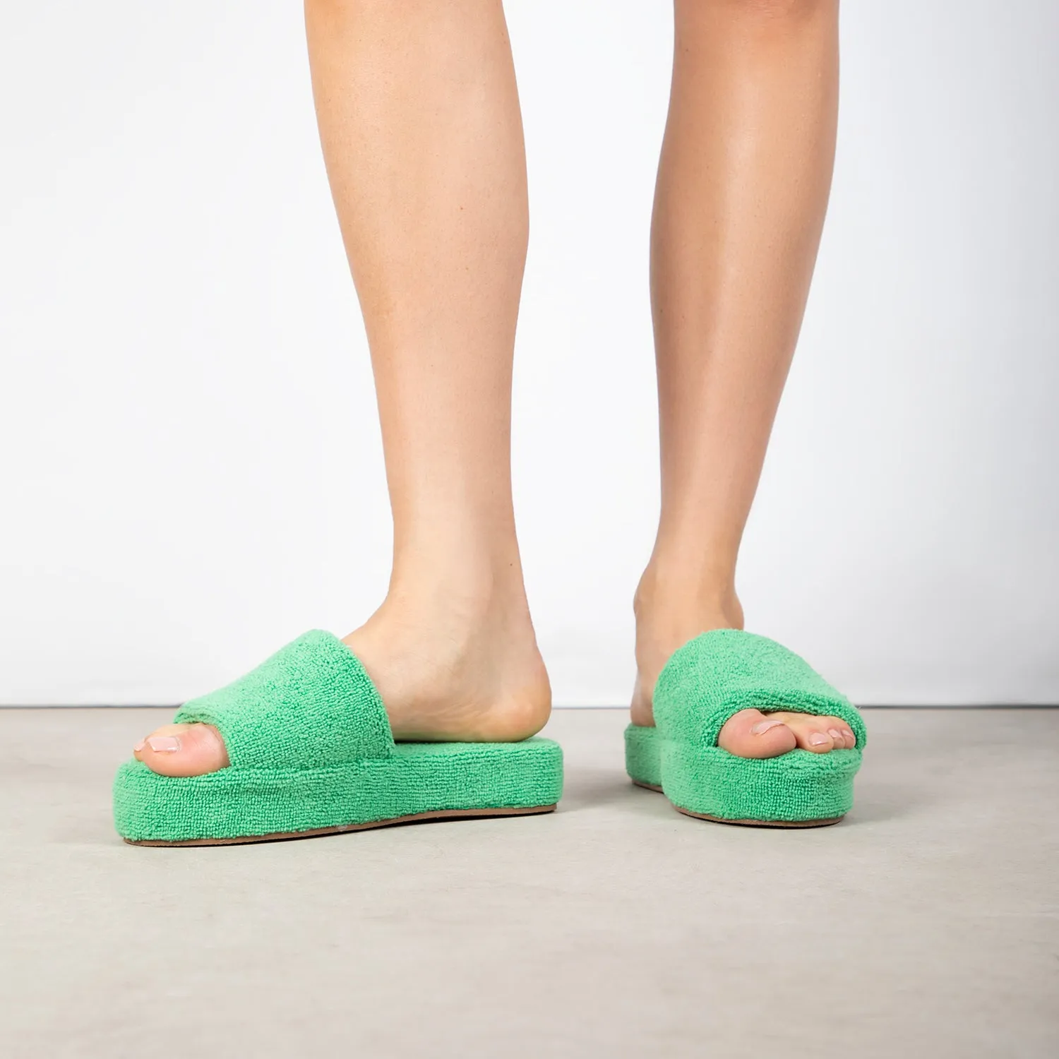 RAID Colin Chunky Slider Slipper in Green