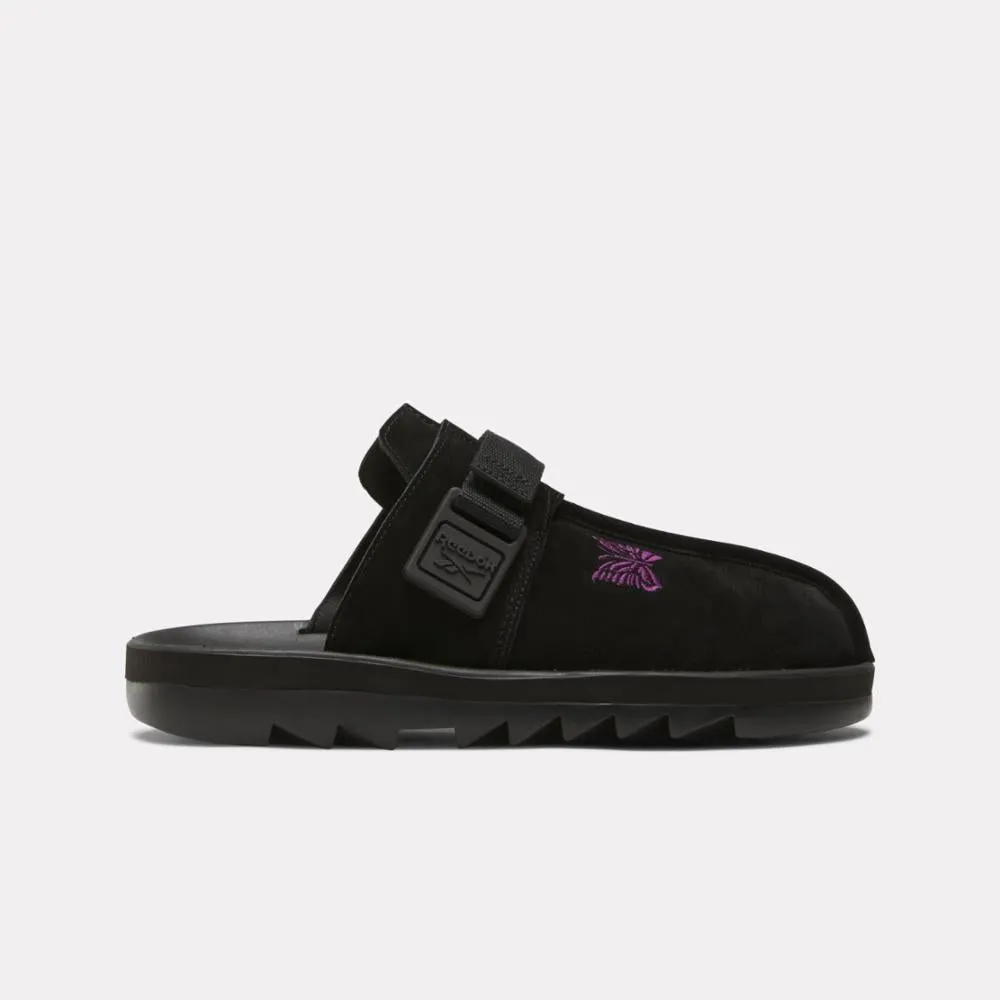 Reebok Footwear Men Reebok x Needles Beatnik Slides CBLACK/EXTMPURPLE/CBLACK