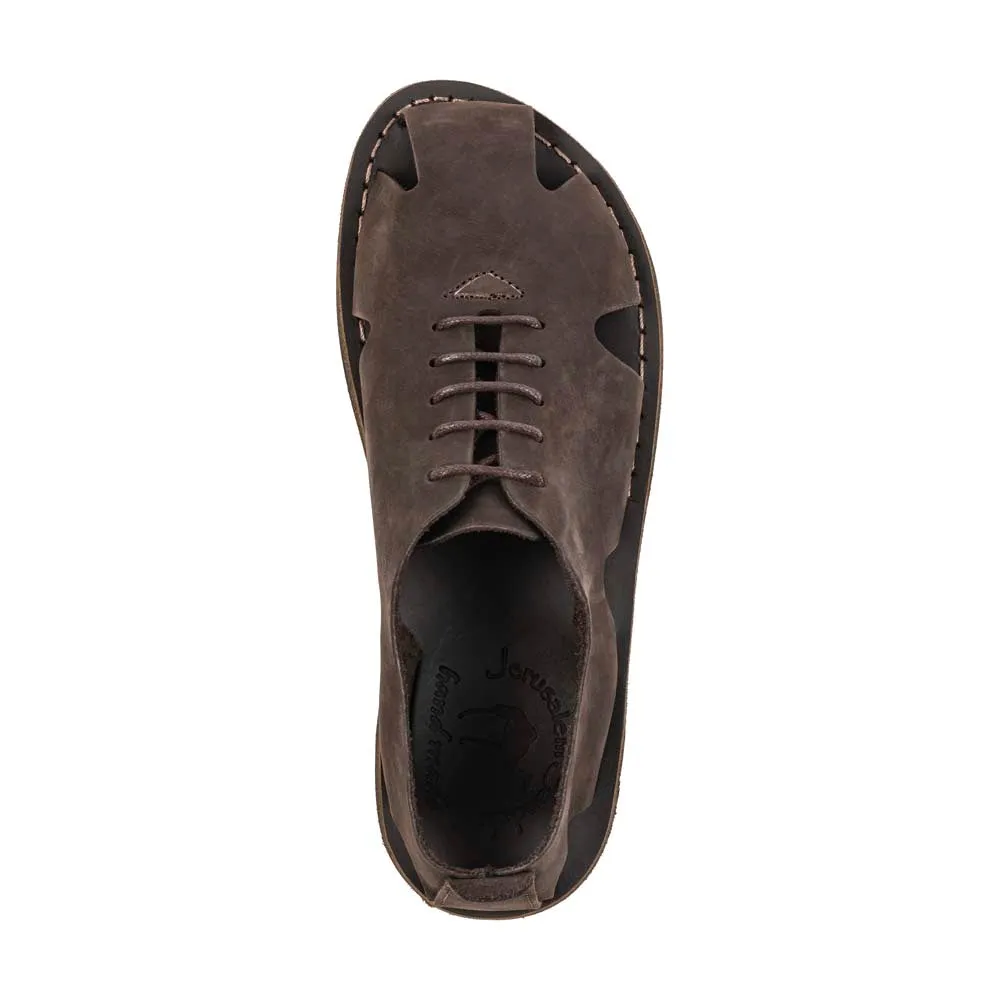 River - Leather Lace-Up Sandal | Brown Nubuck