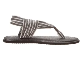 Sanuk Women's Yoga Sling 2 Prints Charcoal Natural Stripes Sandals - Women's