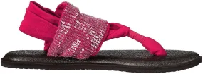 Sanuk Women's Yoga Sling Sequins Scarlet Sandals