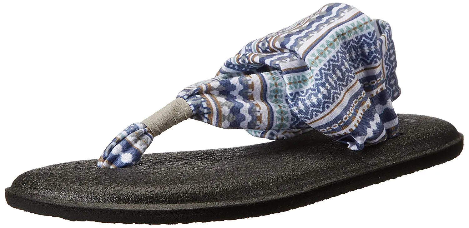 Sanuk Yoga Sling 2 Lead Grey Lanai Blanket Sandals - Women's