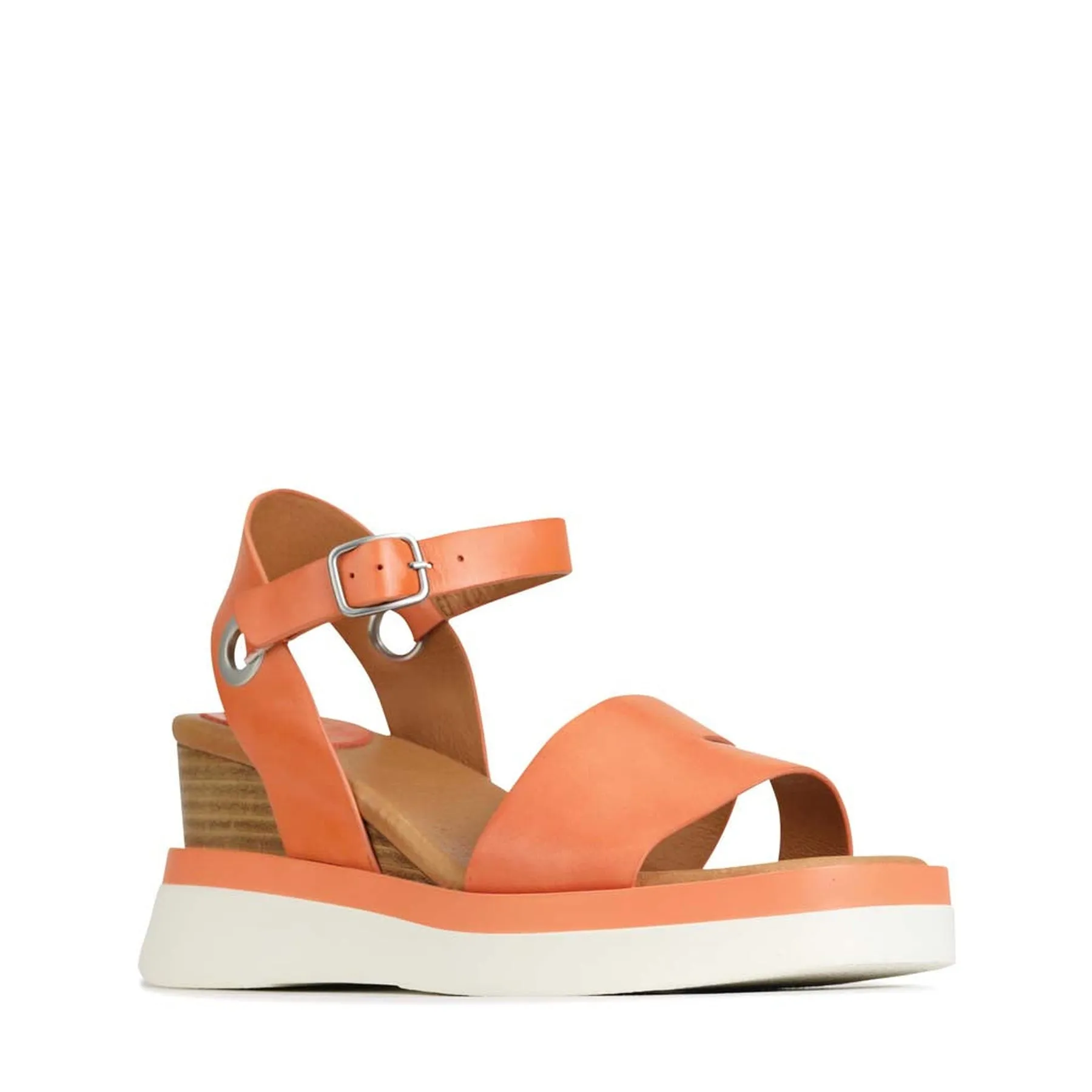 SASKIA STRAP WEDGE SANDALS LEATHER