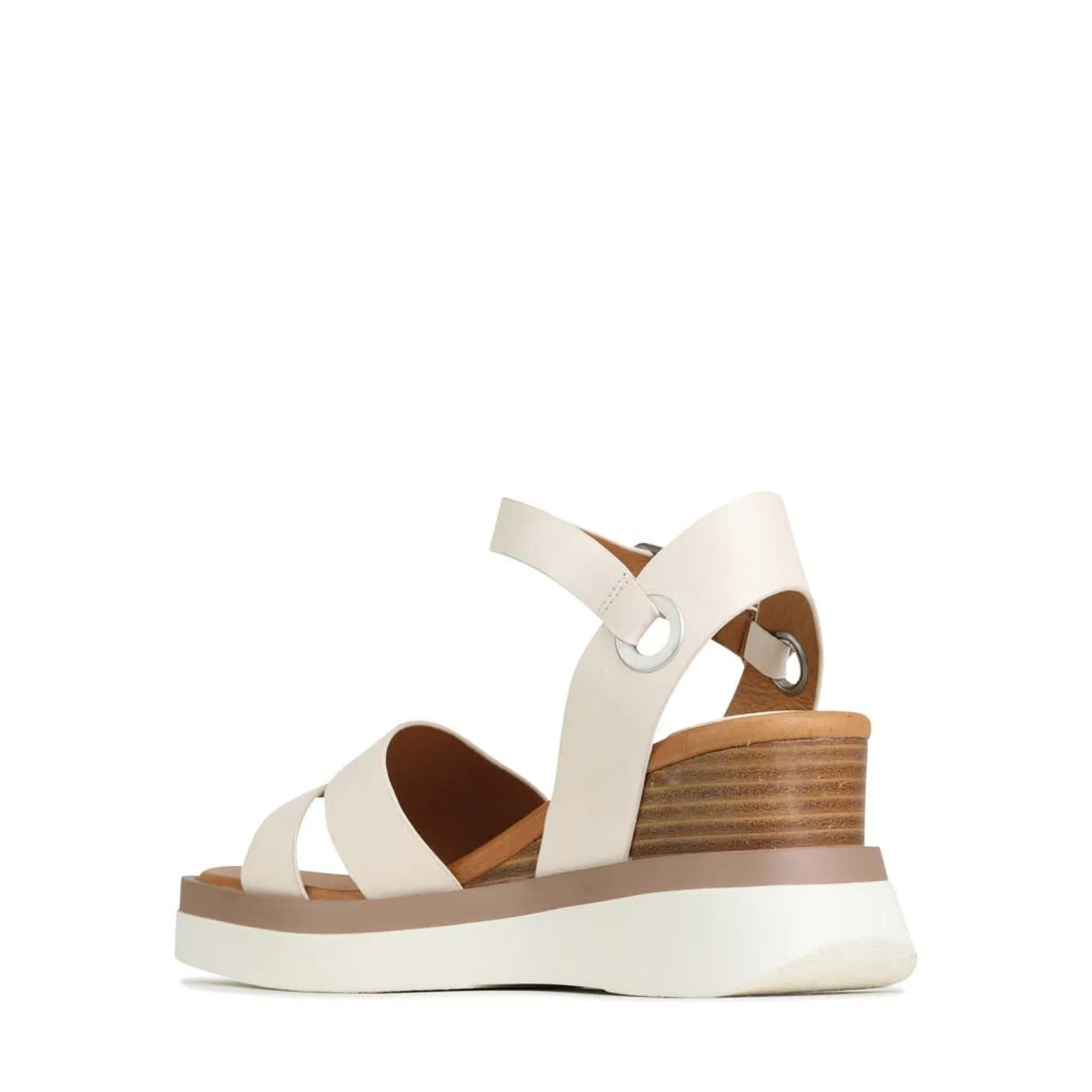 SASKIA STRAP WEDGE SANDALS LEATHER