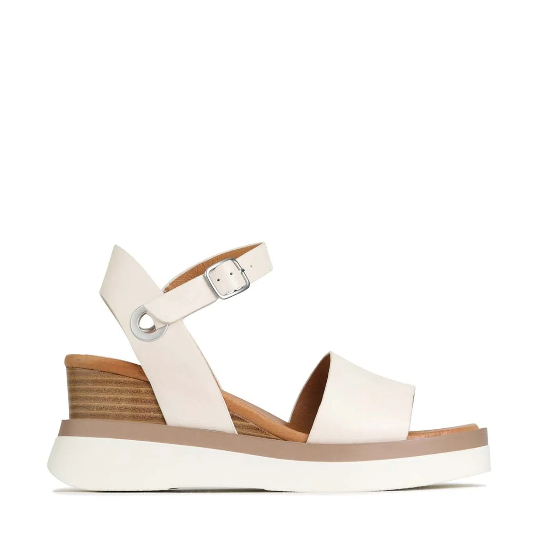 SASKIA STRAP WEDGE SANDALS LEATHER