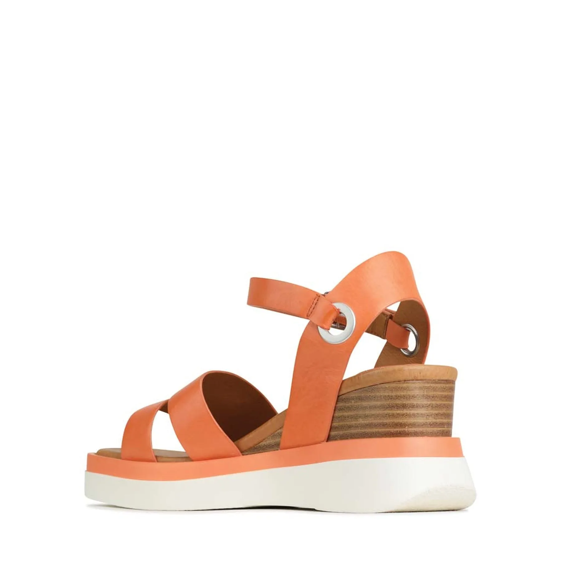 SASKIA STRAP WEDGE SANDALS LEATHER