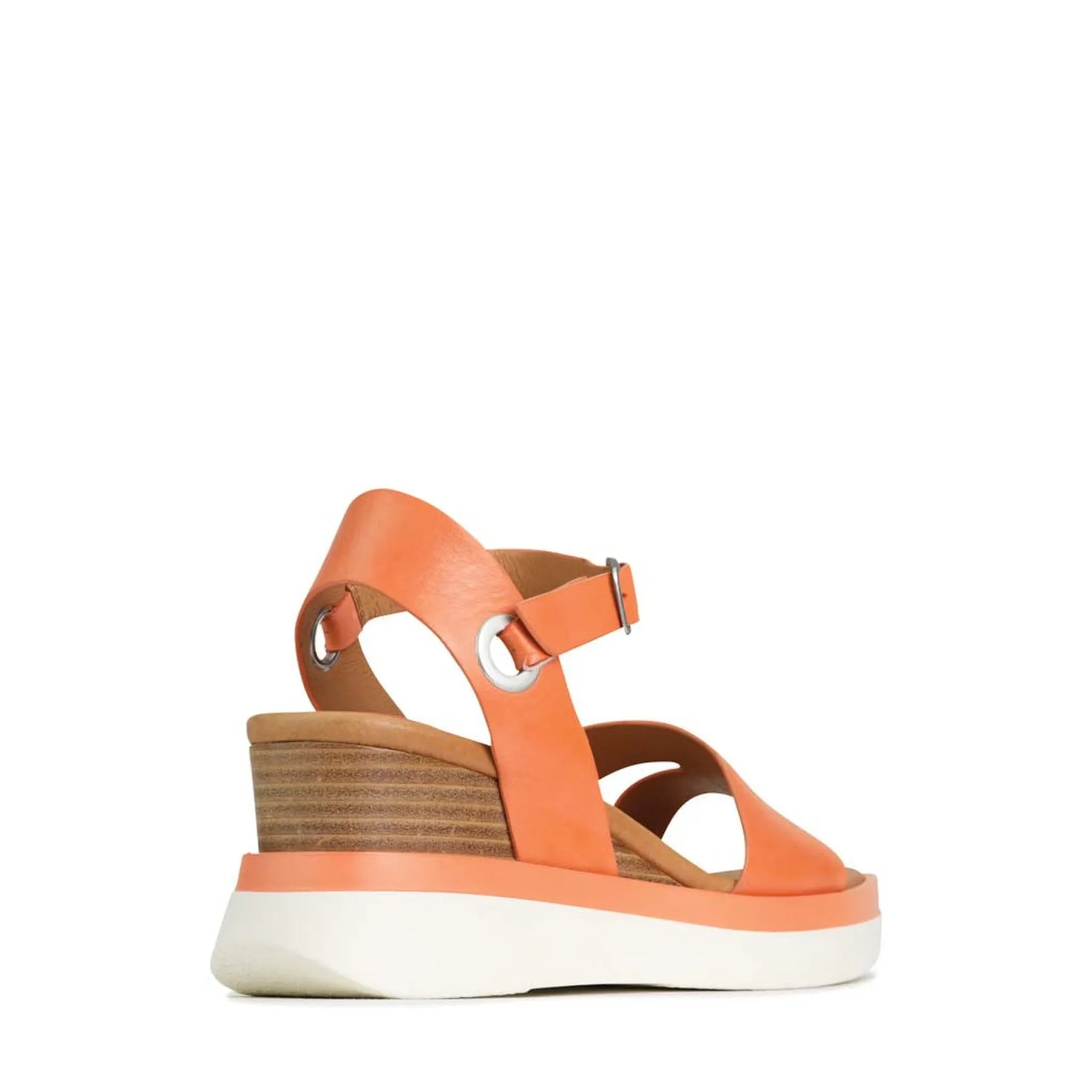 SASKIA STRAP WEDGE SANDALS LEATHER