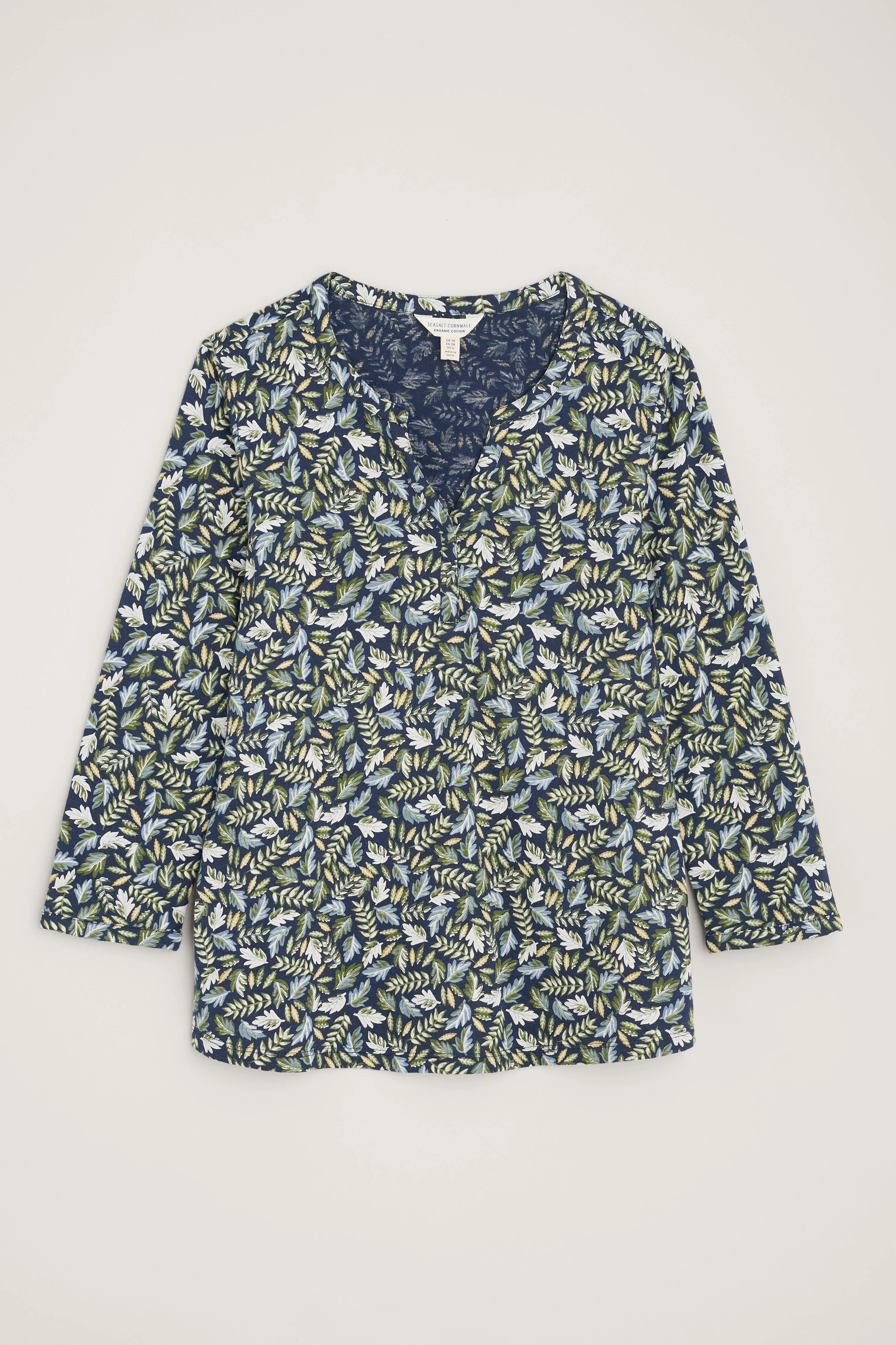 Seasalt Chantilly Top in Sunlit Leaves Maritime