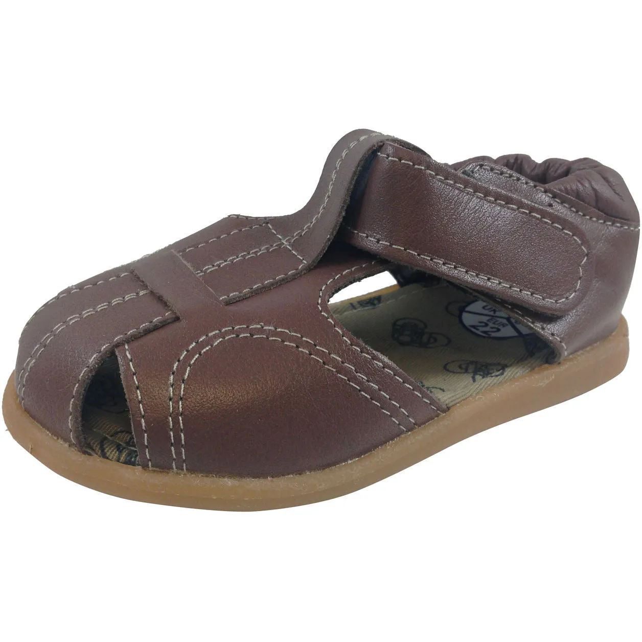 Shooshoos Boy's Brown Peanut Butter Fisherman Sandal