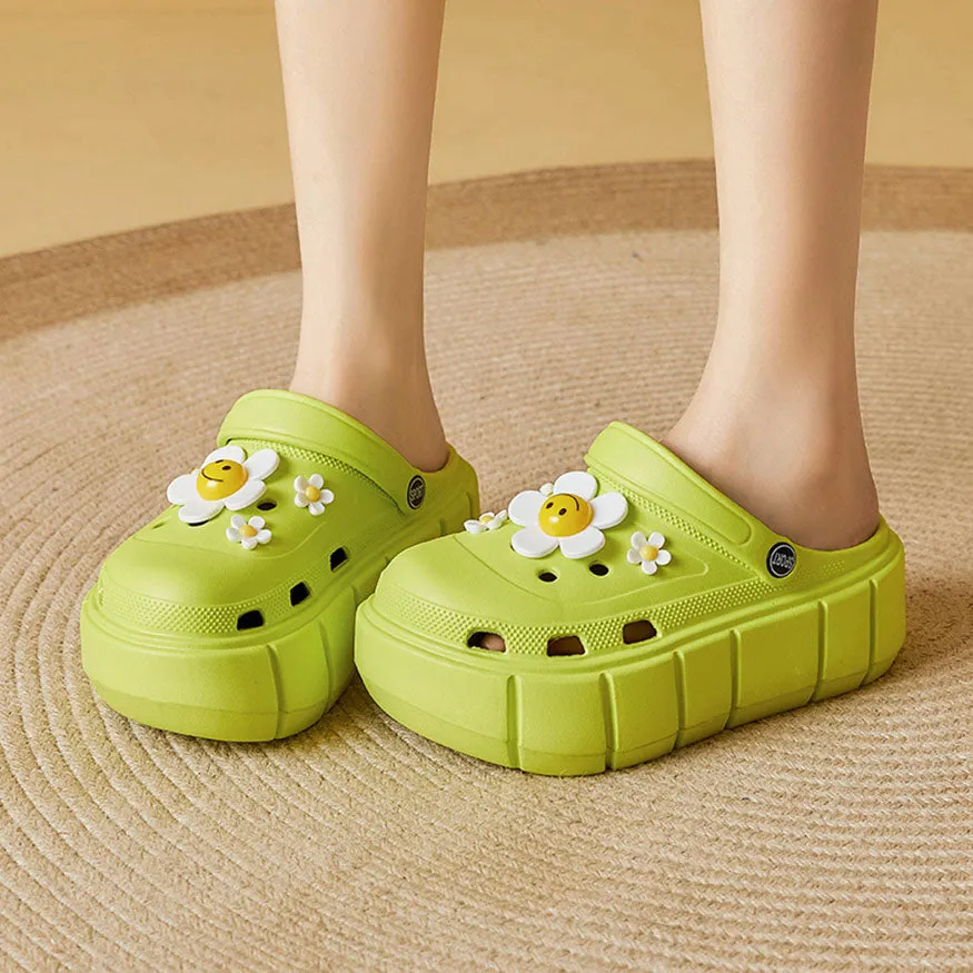 Smiley Flower Garden Clog