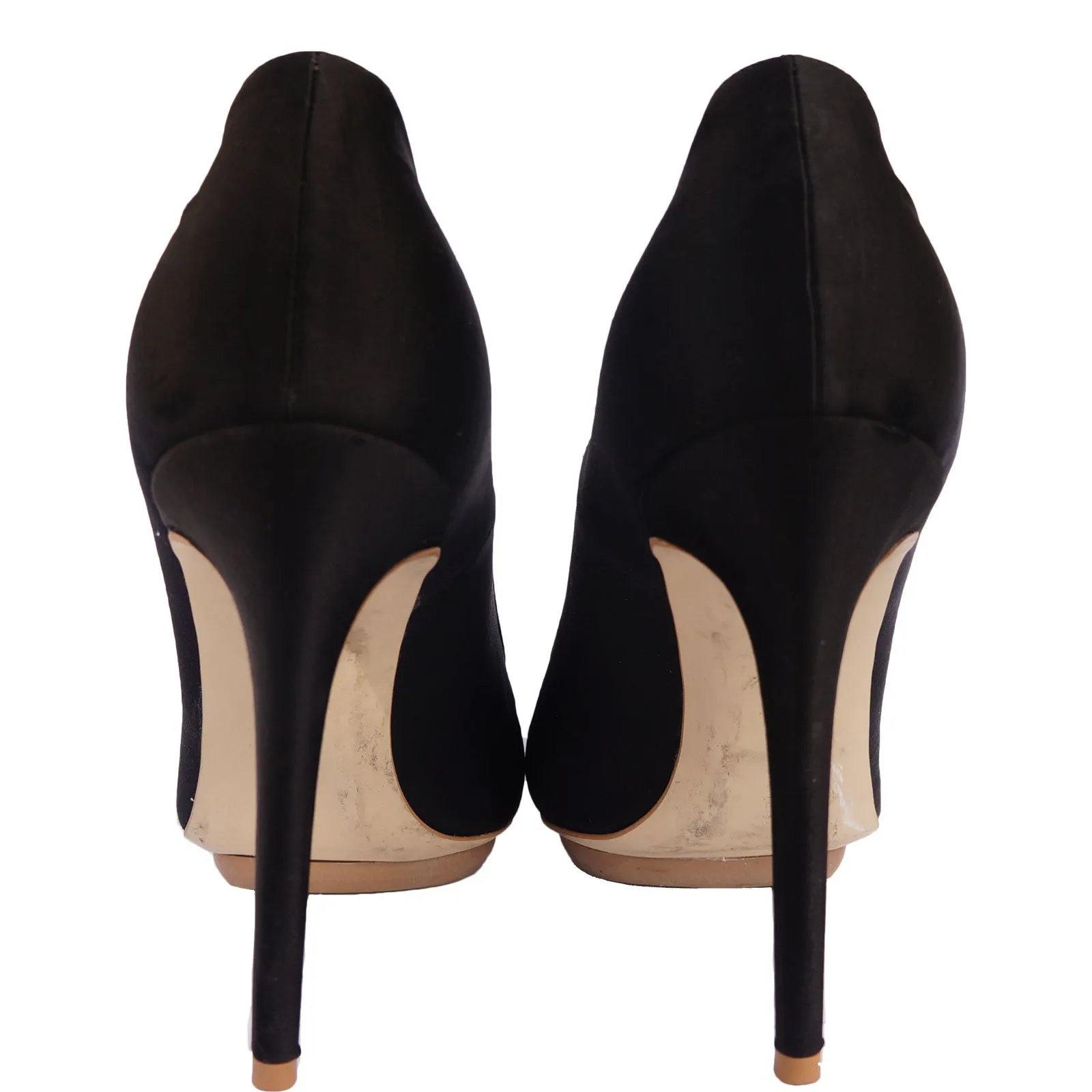 STELLA MCCARTNEY SATIN POINTED-TOE PUMPS