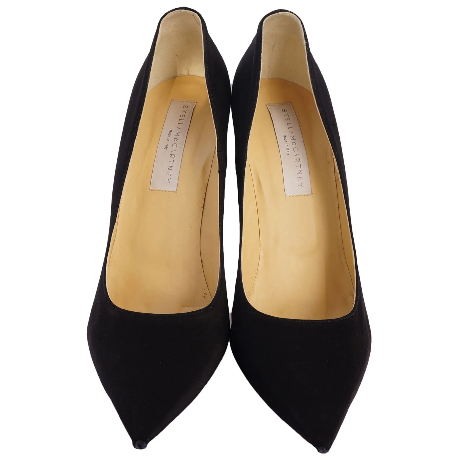 STELLA MCCARTNEY SATIN POINTED-TOE PUMPS