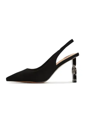 Stiletto High Heeled Pumps - Black