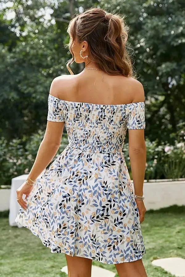 Strapless Floral Dress