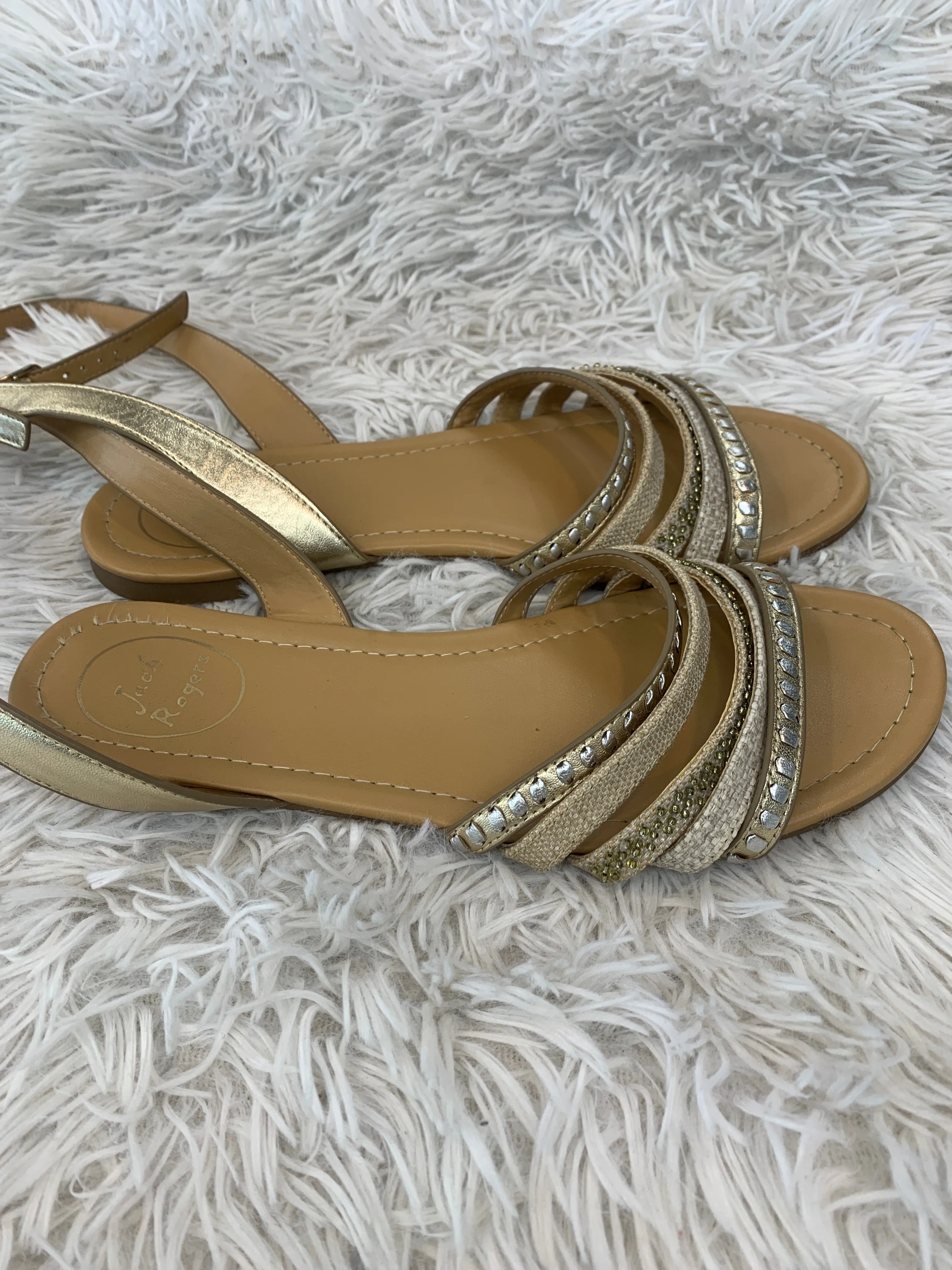 Tan Sandals Flats Jack Rogers, Size 9