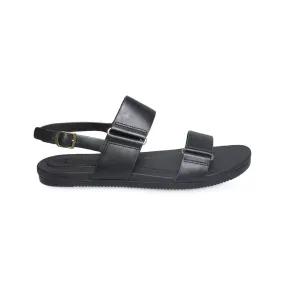 TEVA Avalina Leather Black Sandals - Women's