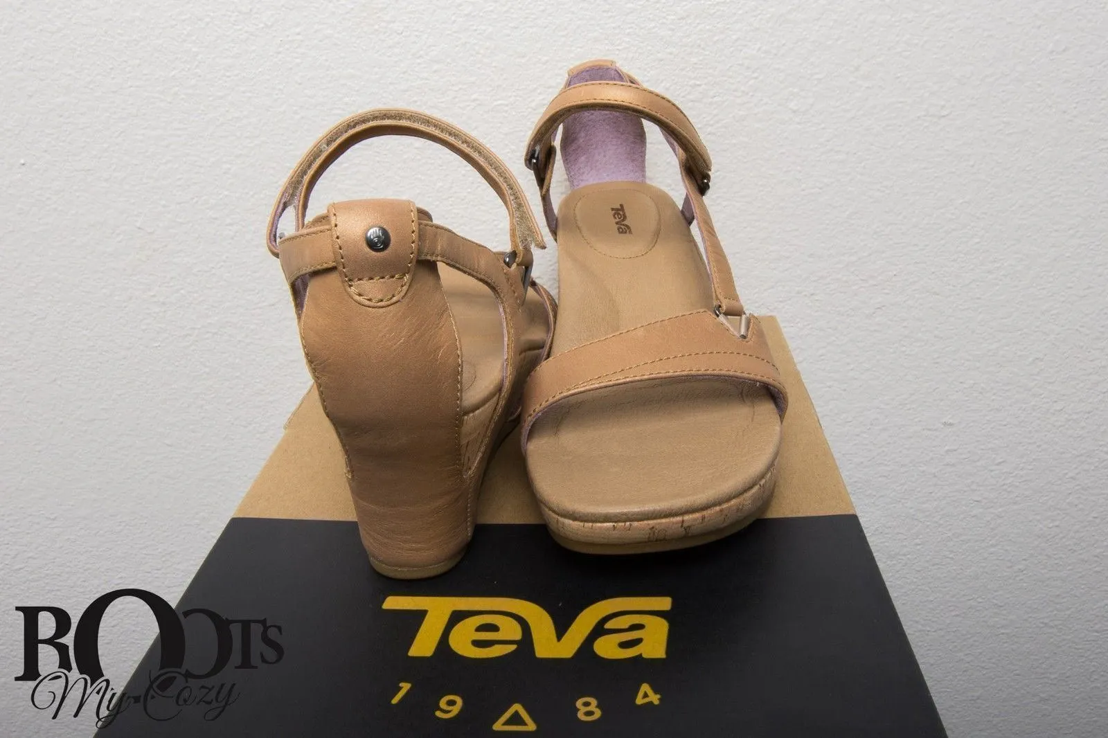 Teva Capri Wedge Pearlized Tan Sandals