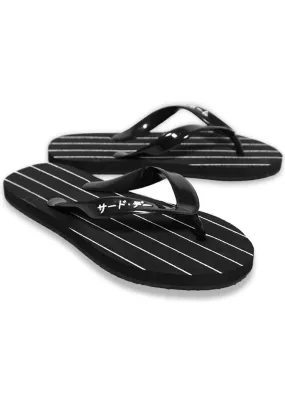 Third Day ALA19 Sandal Jepit Wanita Thirdday Hitam Stripe