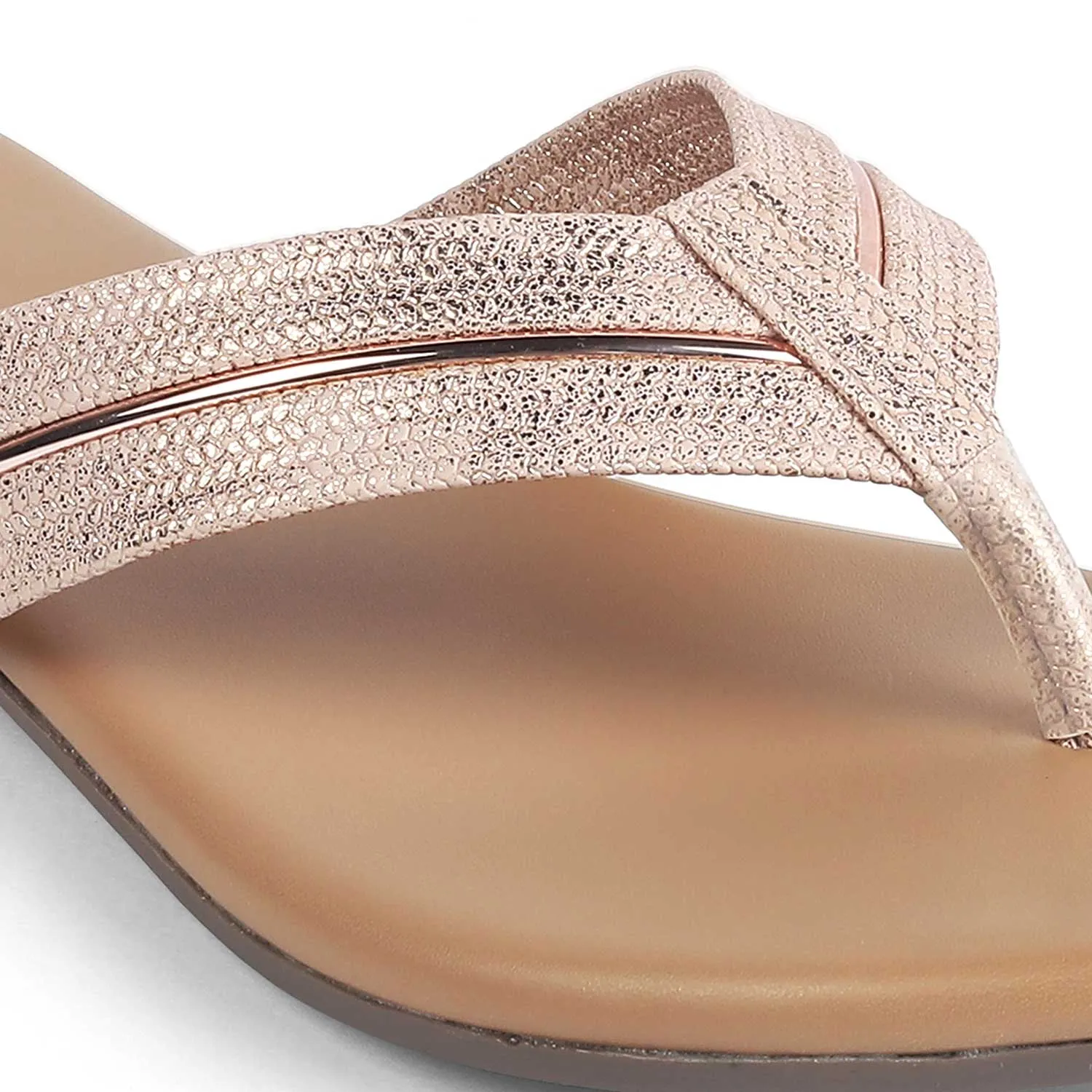 Tresmode Shine Champagne Women's Casual Flats