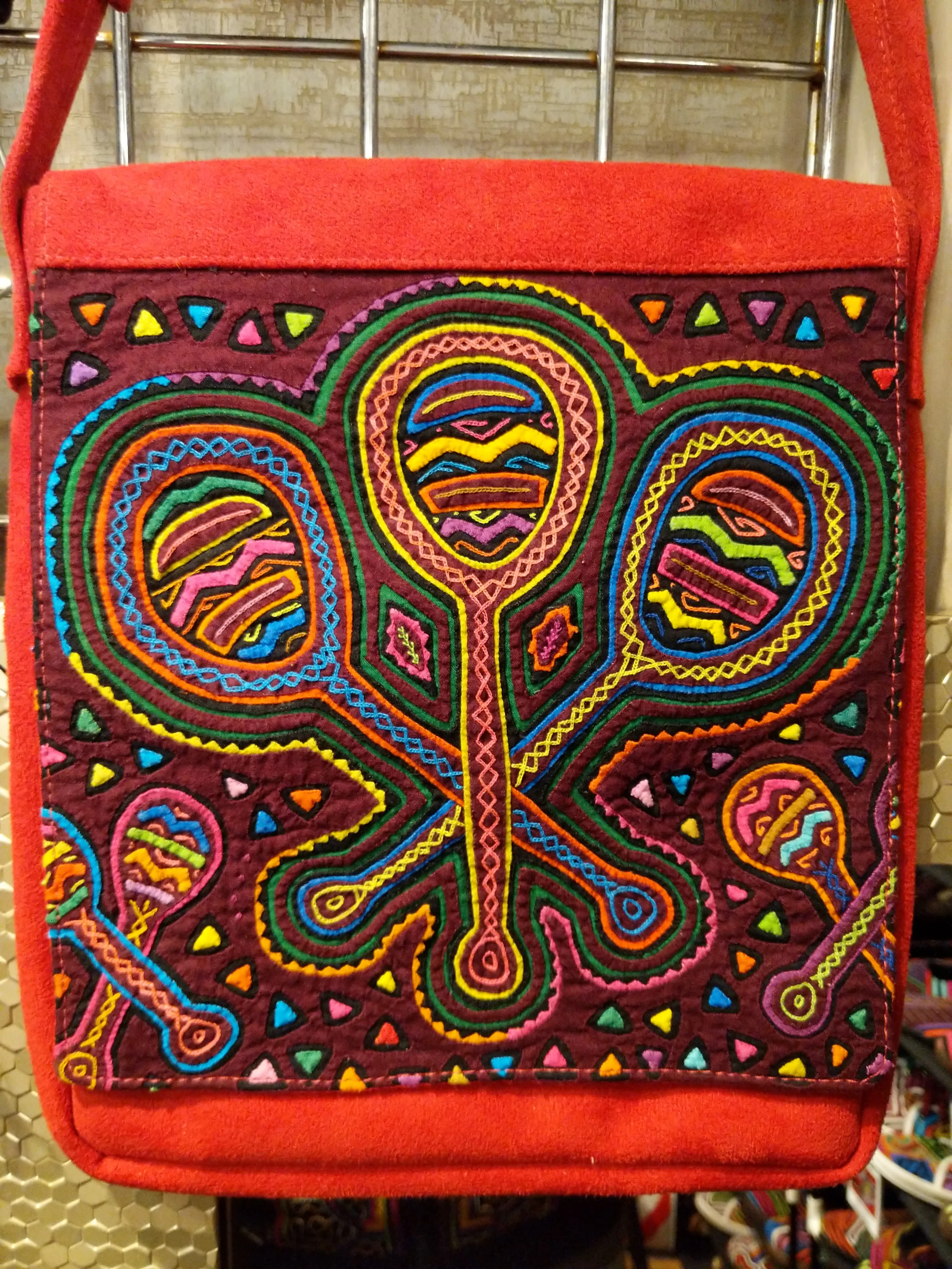 Tribal Textile Vegan Mola Purse - Maracas