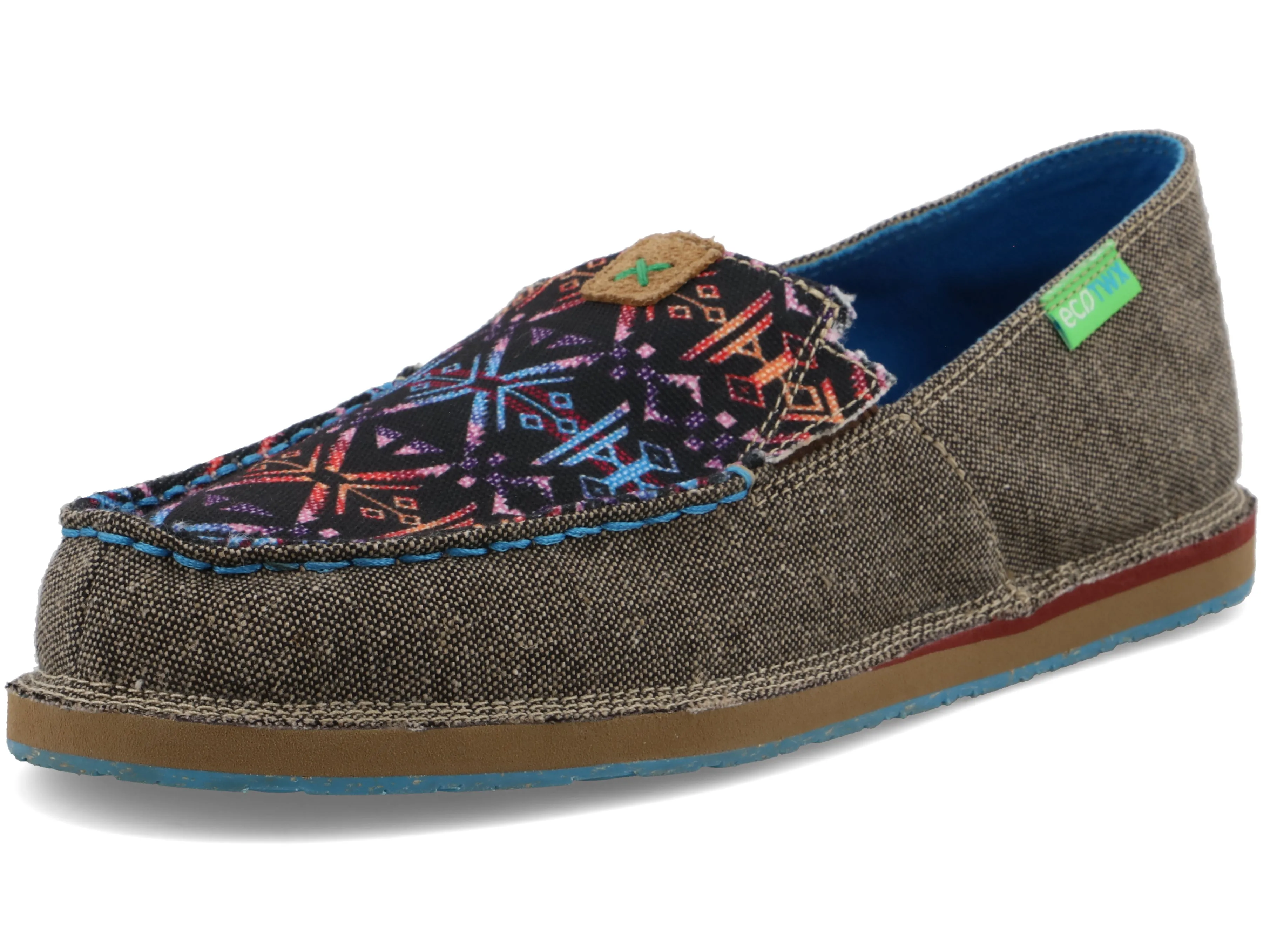 TWISTED X WOMEN'S (WCL0014) SLIP-ON LOAFER - Eco Dust & Blue Aztec