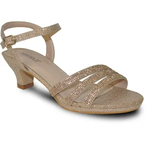 VANGELO Women Sandal ANGEL-11 Heel Party Prom & Wedding Sandal Champagne