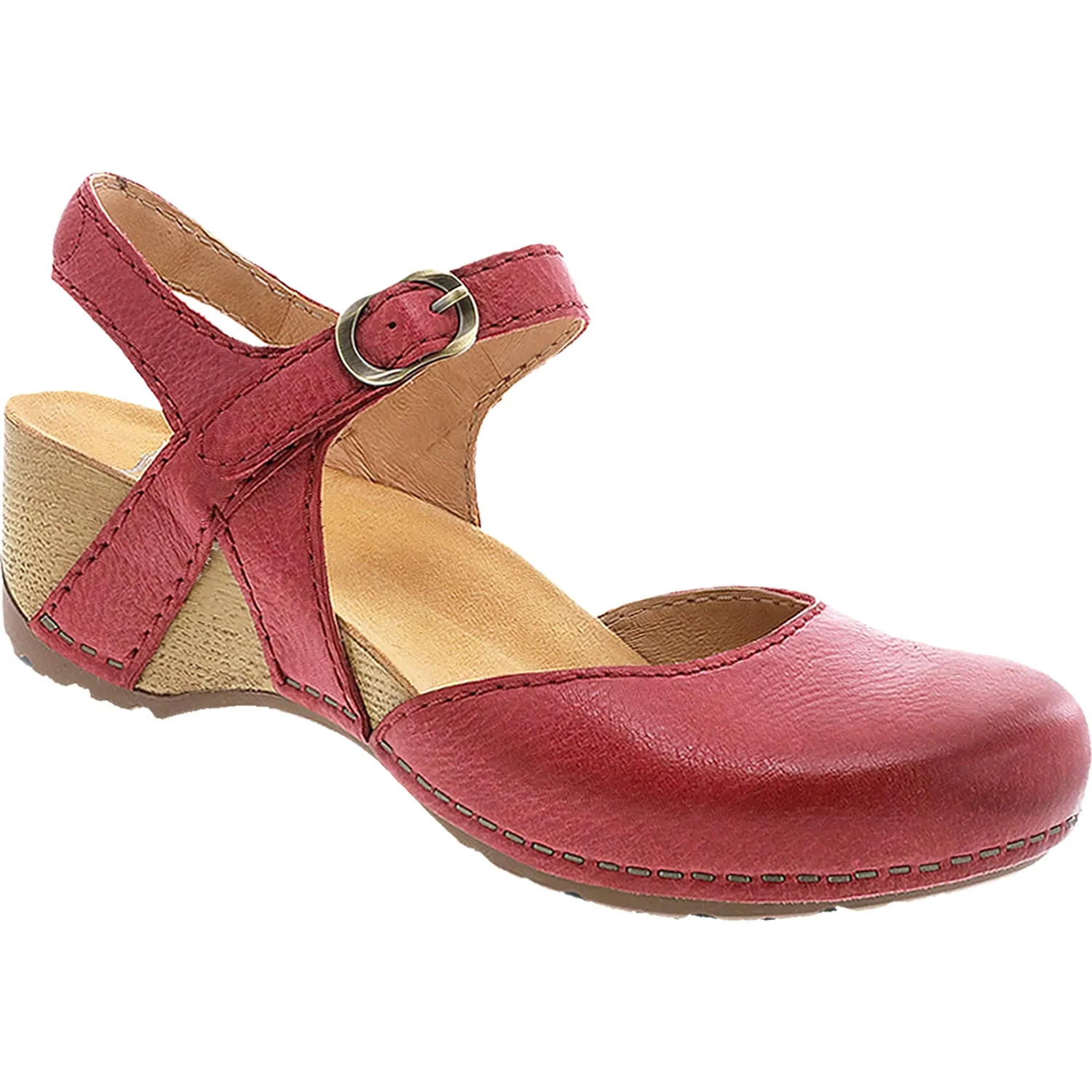 Women's Dansko Tiffani Red Milled Burnished Leather