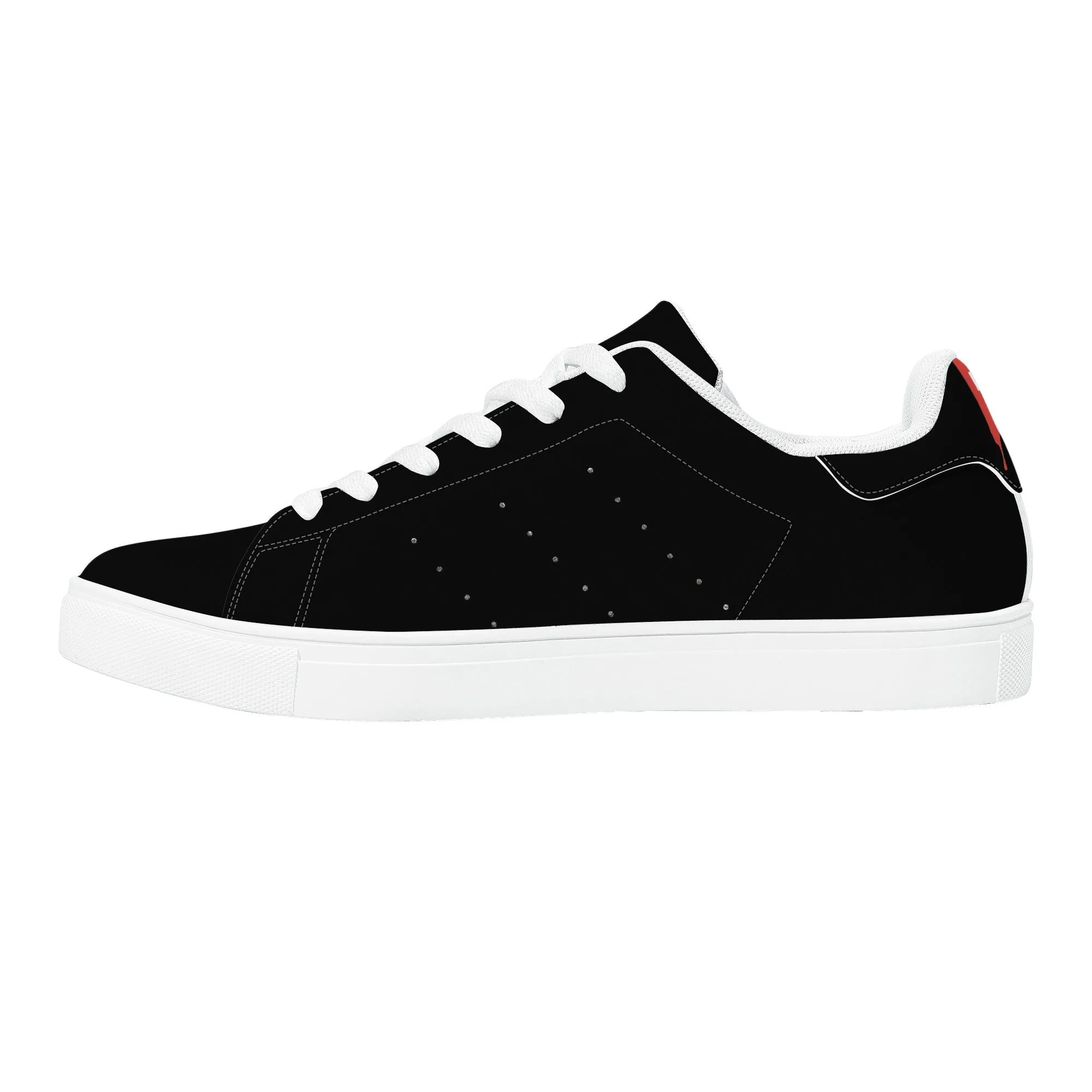 Women's FCS Low Top Black Leather Sneakers