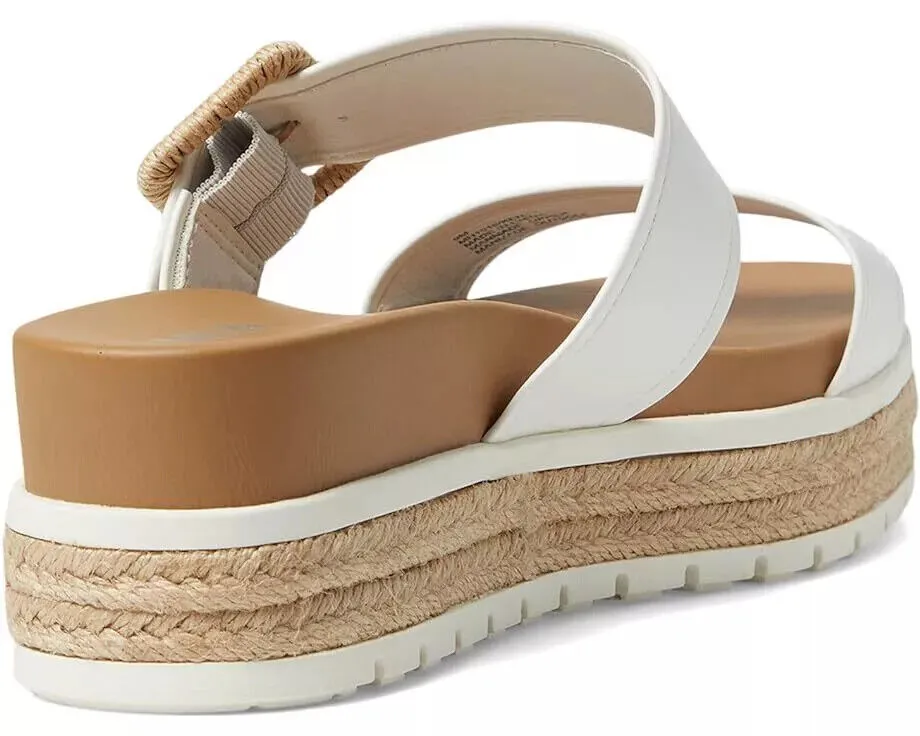 Women's Shoes MIA KENZY Platform Espadrille Slide Sandals MH1916 WHITE