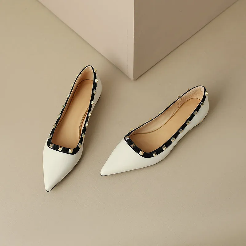 Zayla Studded Pointed Toe Flats