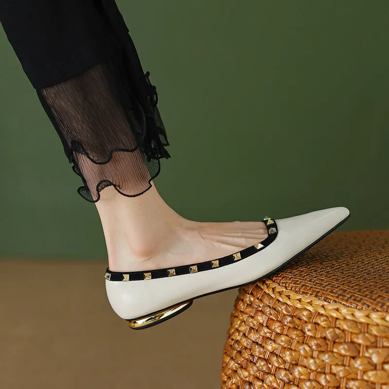 Zayla Studded Pointed Toe Flats