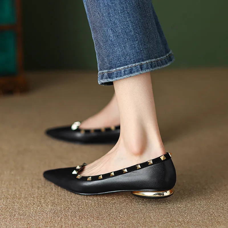 Zayla Studded Pointed Toe Flats